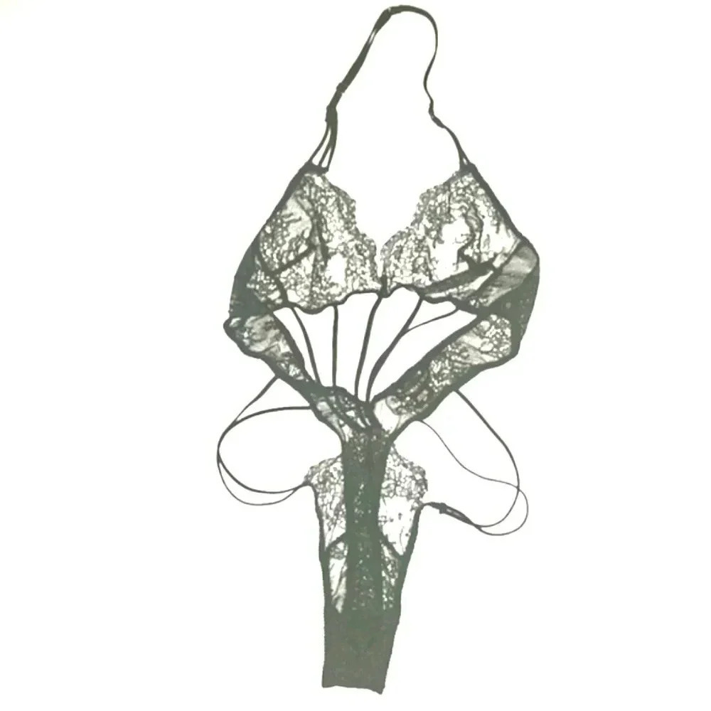 VICTORIA Secret Black Lace Micro Teddy